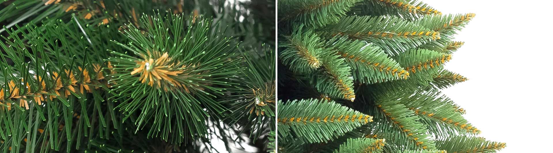 Detail umělých smrkových větviček